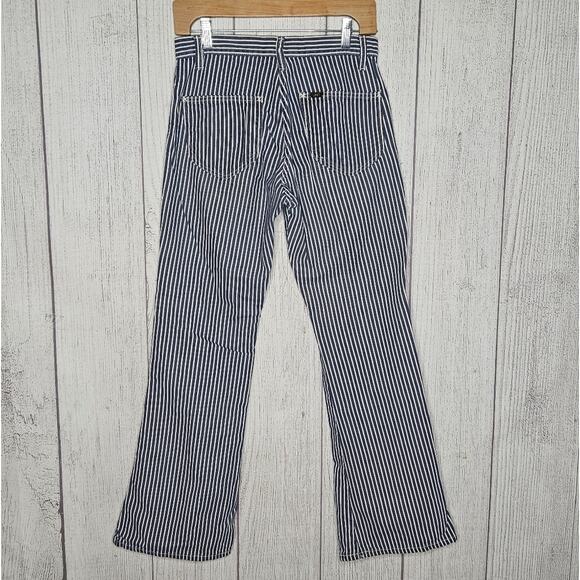VTG 1960s LEE Blue & White Striped Flared Jeans, 28x30 - Picture 3 of 6
